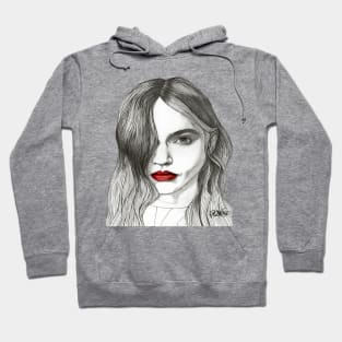 Sasha with Red Lips Hoodie